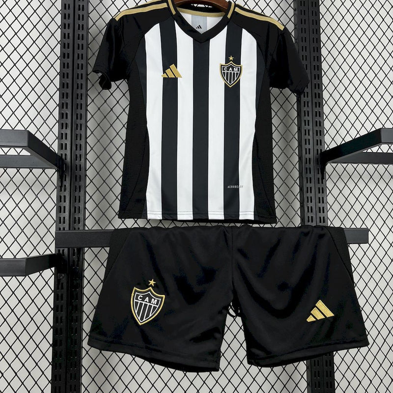 CONJUNTO INFANTIL DO ATLETICO MINEIRO 25/26 PRETO E BRANCO