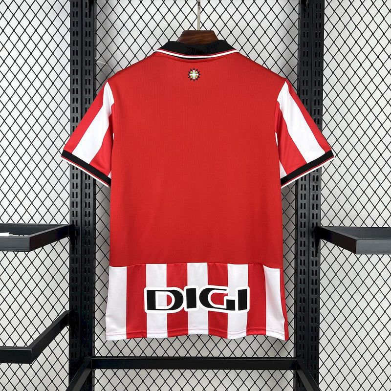 CAMISA DO ATHLETIC BILBAO 25/26 VERMELHO E BRANCO