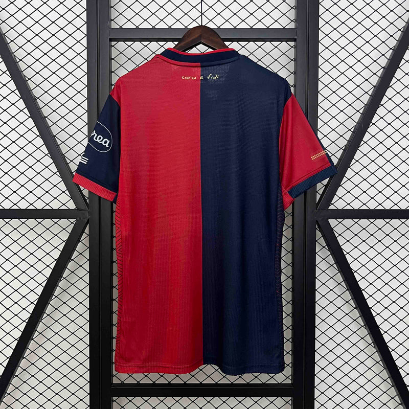 CAMISA DO CAGLIARI 25/26 VERMELHO E AZUL