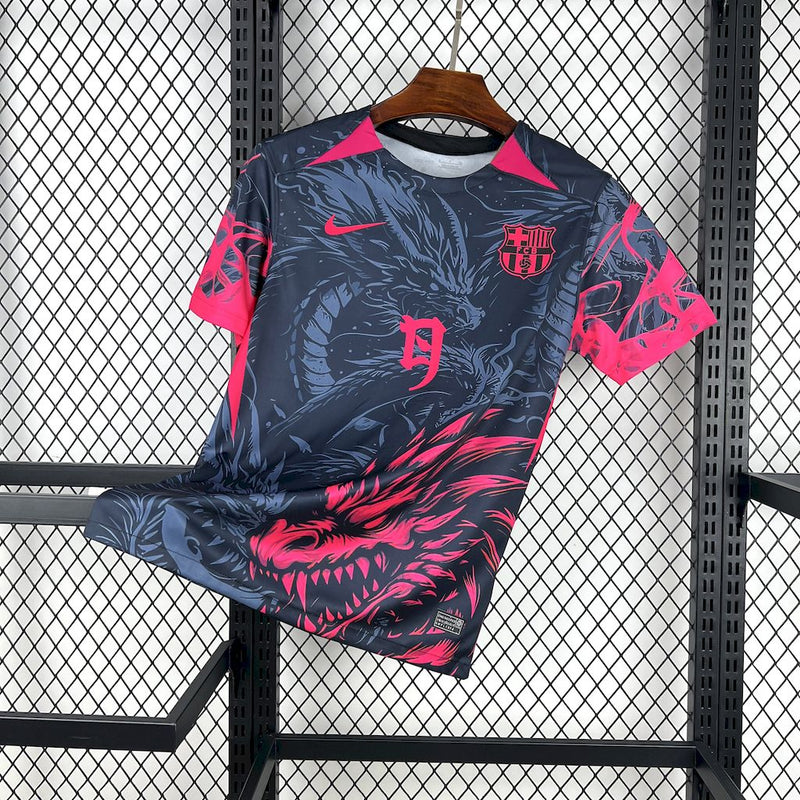 CAMISA DO BARCELONA 25/26 PRETO E ROSA EDIÇÃO ESPECIAL