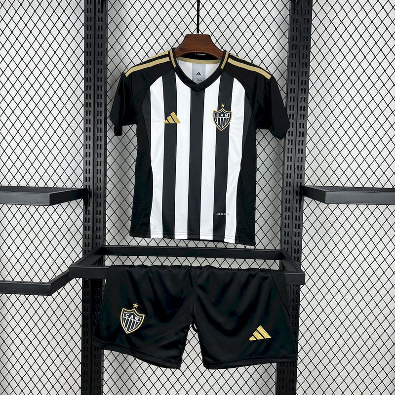 CONJUNTO INFANTIL DO ATLETICO MINEIRO 25/26 PRETO E BRANCO