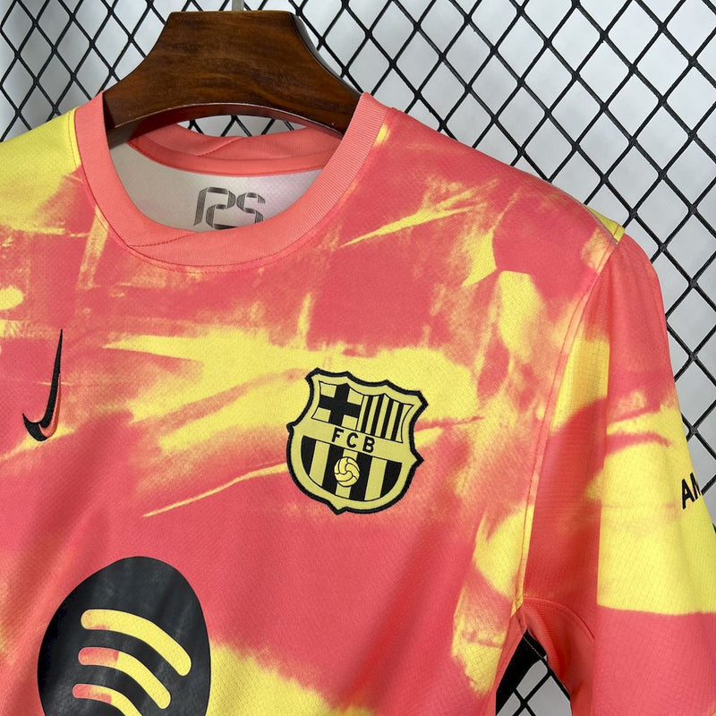 CAMISA DO BARCELONA 25/26 LARANJA EDIÇÃO ESPECIAL