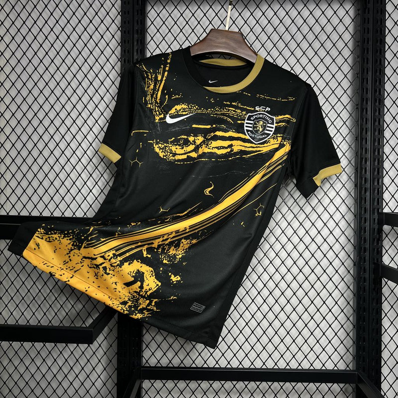 CAMISA DO SPORTING 25/26 PRETO E DOURADO