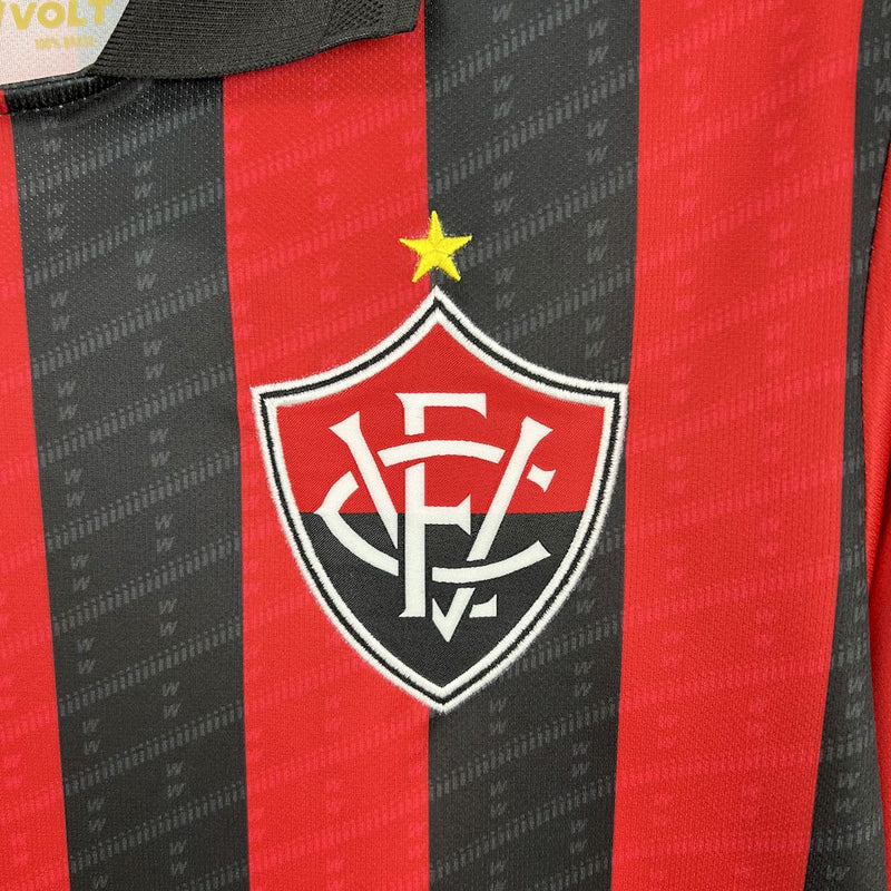 CAMISA DO VITORIA 25/26 VERMELHO E PRETO