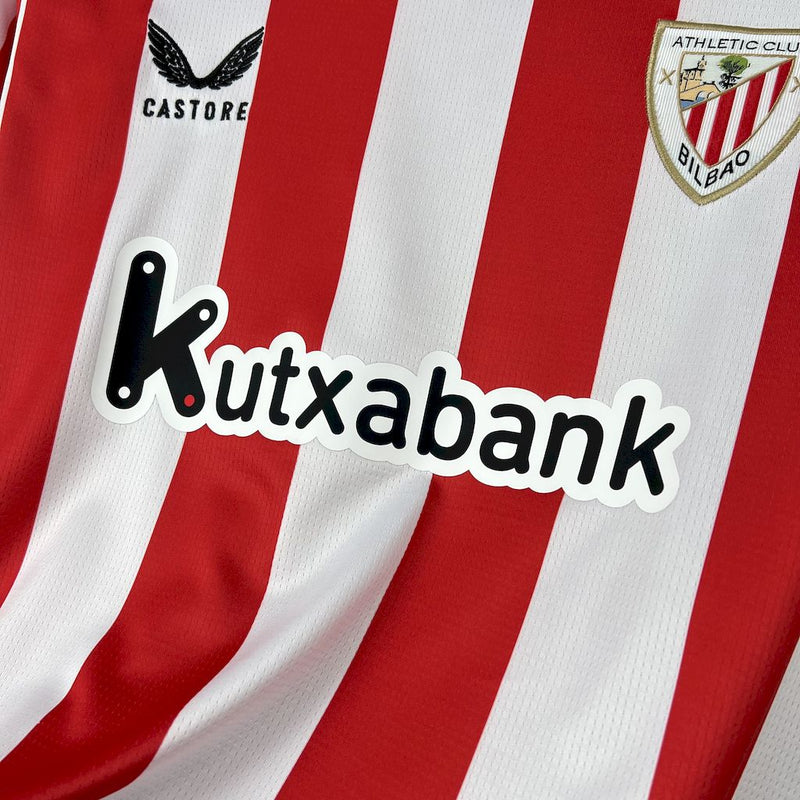 CAMISA DO ATHLETIC BILBAO 25/26 VERMELHO E BRANCO