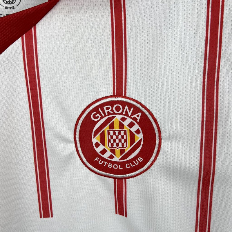 CAMISA DO GIRONA 25/26 BRANCO E VERMELHO