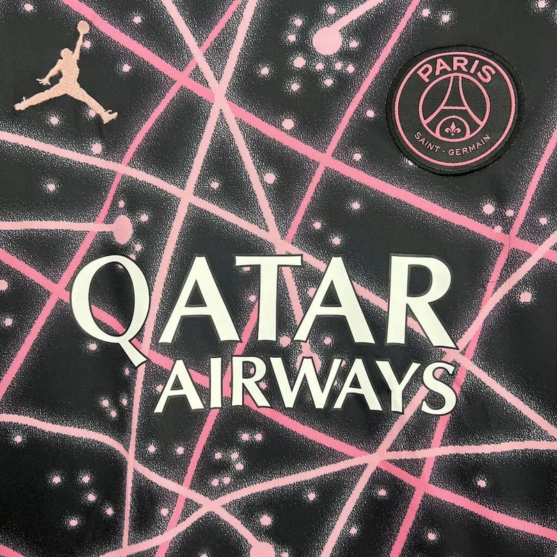 CAMISA DO PSG 25/26 PRETO E ROSA TREINO