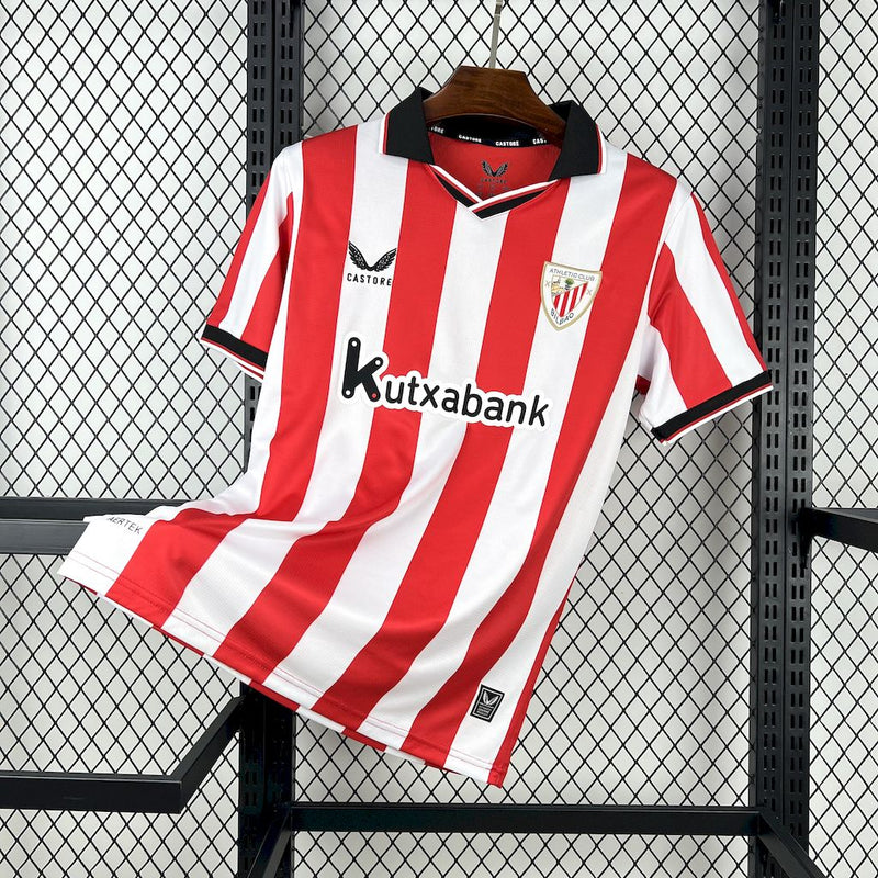 CAMISA DO ATHLETIC BILBAO 25/26 VERMELHO E BRANCO