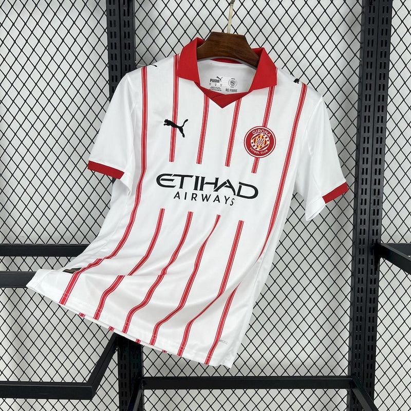 CAMISA DO GIRONA 25/26 BRANCO E VERMELHO