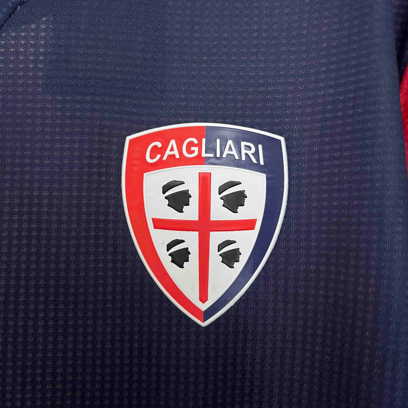 CAMISA DO CAGLIARI 25/26 VERMELHO E AZUL