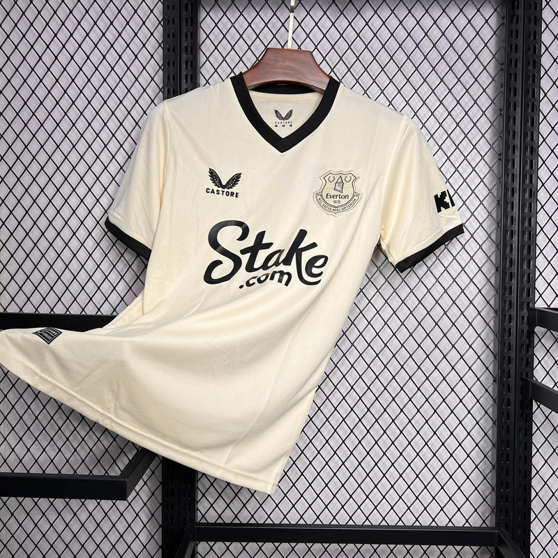 CAMISA DO EVERTON 25/26 BEGE
